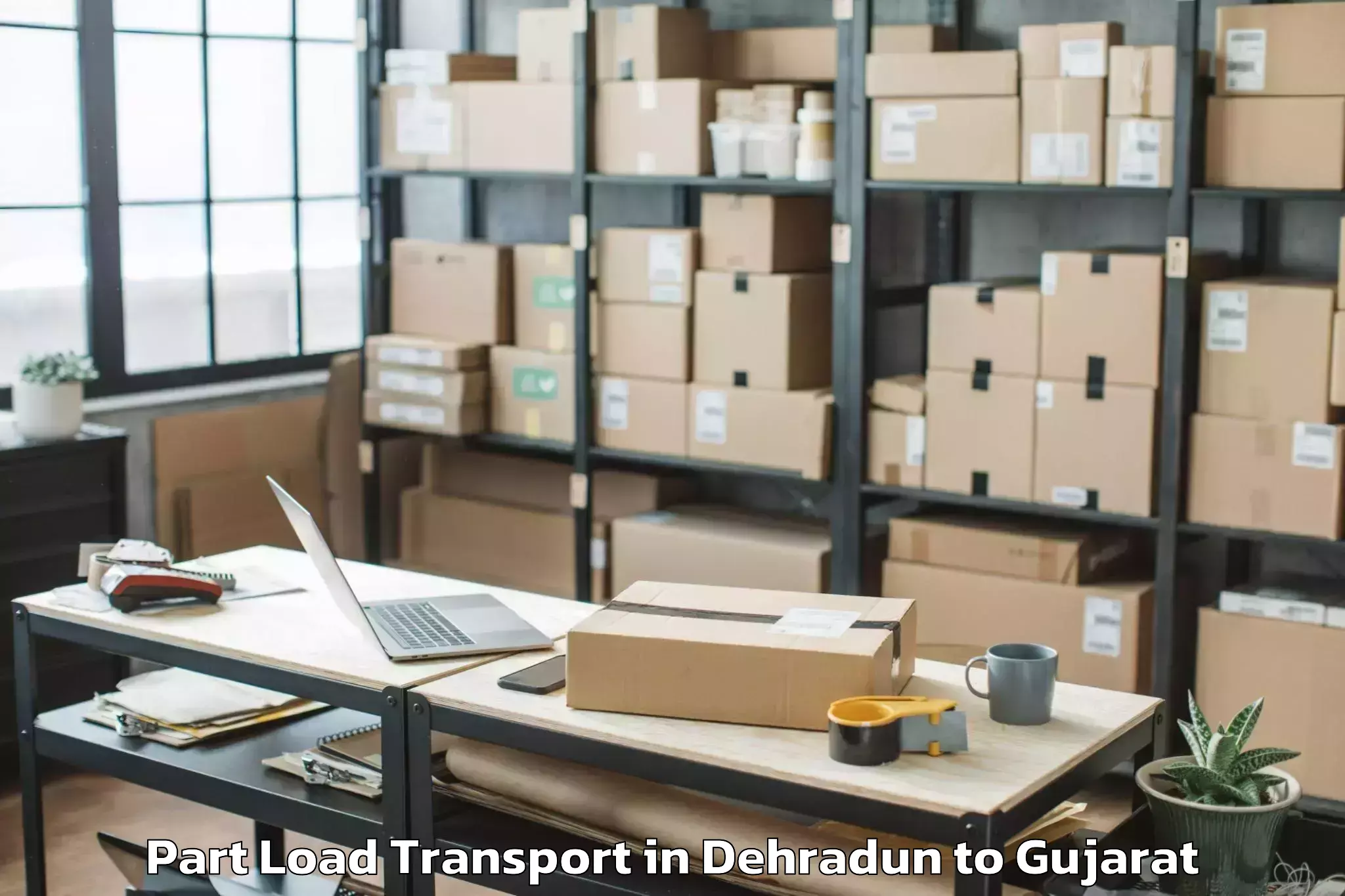 Trusted Dehradun to Patdi Part Load Transport